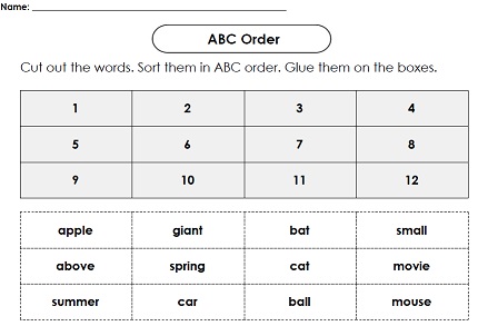 ABC Order Printable Worksheet Generator ABC Order Printable Worksheet Generator