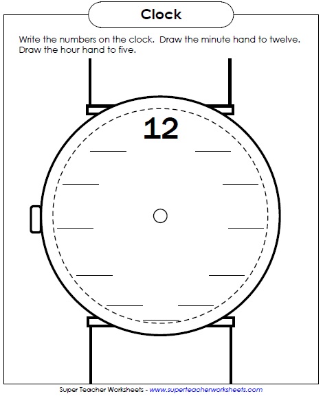 Clock Face Worksheet Clock Face Worksheet