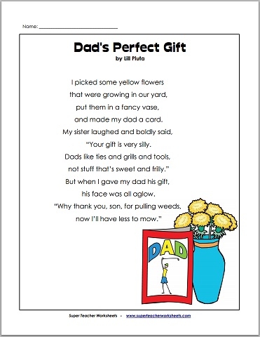 Father's Day Poem for Dad Father's Day Poem for Dad