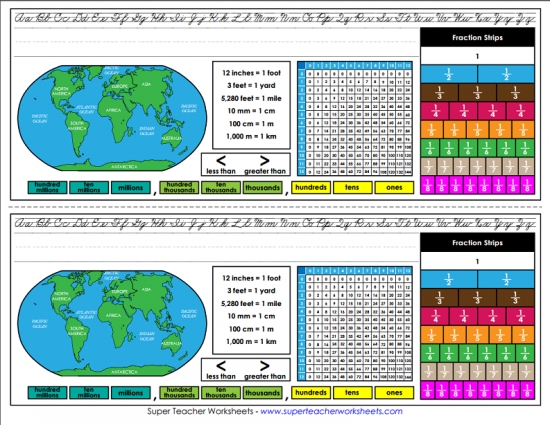 Super Teacher Worksheets Printable Desk Tags 