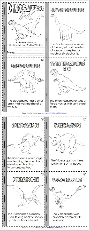 Dinosaur Fact Booklet Dinosaur Fact Booklet