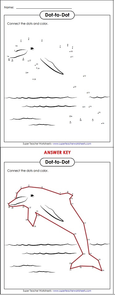 Dot to Dot Dolphin