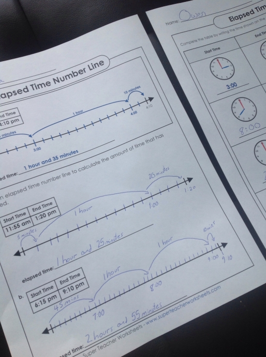 Elapsed Time Activity Elapsed Time Activity