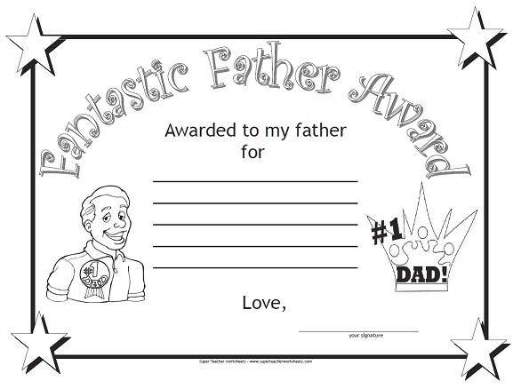 A Father's Day Award A Father's Day Award