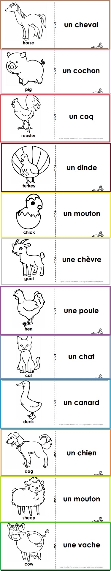 French Flash Cards - Farm Animals French Flash Cards - Farm Animals
