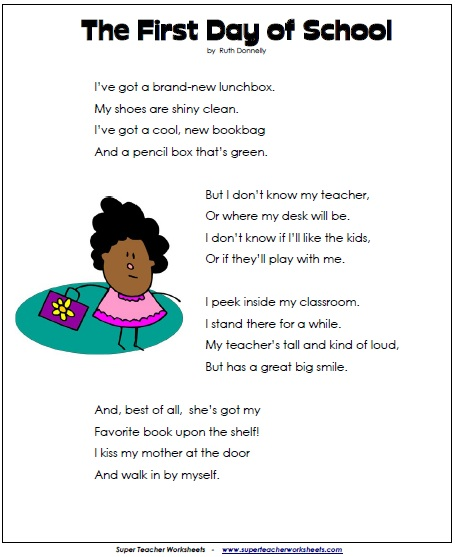 Back-to-School Poem Back-to-School Poem