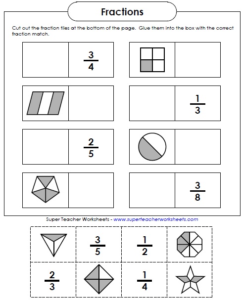 Printable Fraction Worksheets Printable Fraction Worksheets