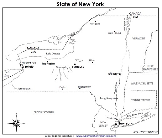 A Printable State Map A Printable State Map