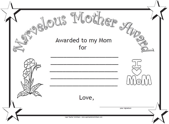 Marvelous Mother Award Marvelous Mother Award