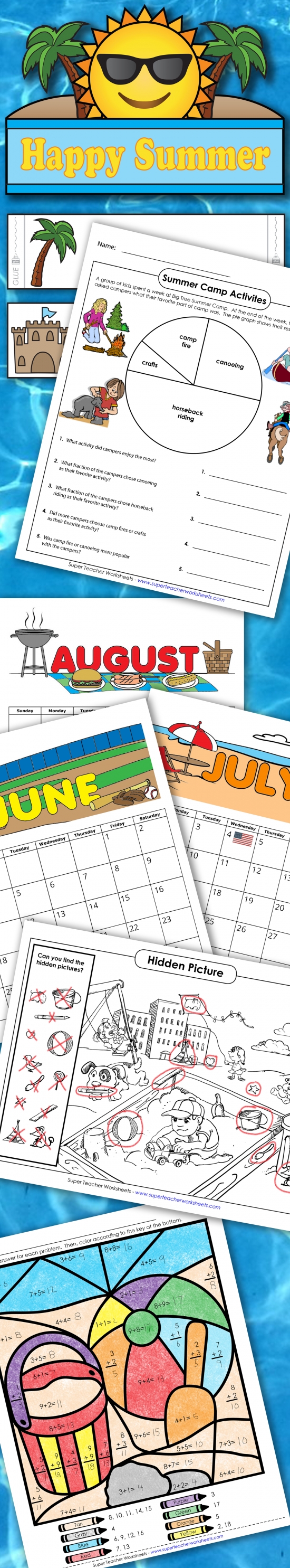 Printable Summer Worksheets Printable Summer Worksheets