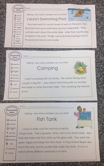 Proofreading and Editing Worksheets Proofreading and Editing Worksheets