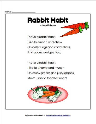 Rabbit Habit Poem Rabbit Habit Poem