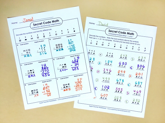 Secret Code Math Secret Code Math