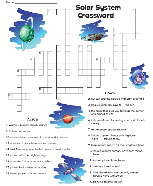 A Solar System Crossword Puzzle A Solar System Crossword Puzzle