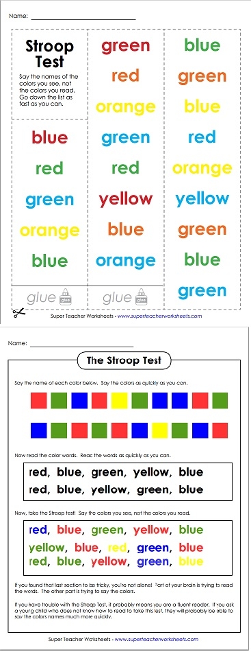 The Stroop Test The Stroop Test