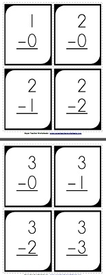 Subtraction Flash Cards Subtraction Flash Cards