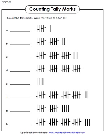 Counting Tally Marks Counting Tally Marks