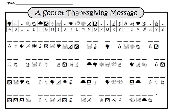A Secret Thanksgiving Message A Secret Thanksgiving Message