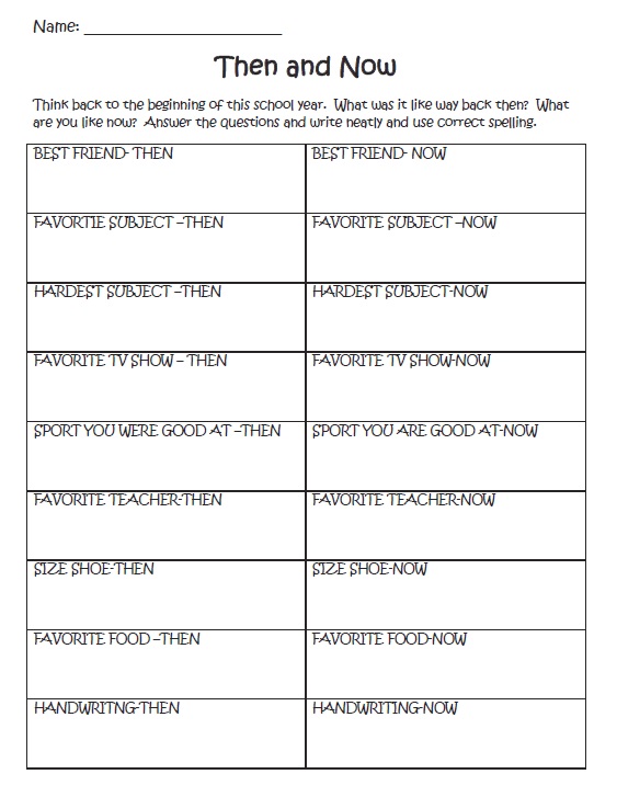 An End of the School Year Worksheet An End of the School Year Worksheet