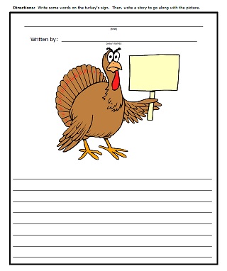 A Printable Thanksgiving Writing Story Picture A Printable Thanksgiving Writing Story Picture