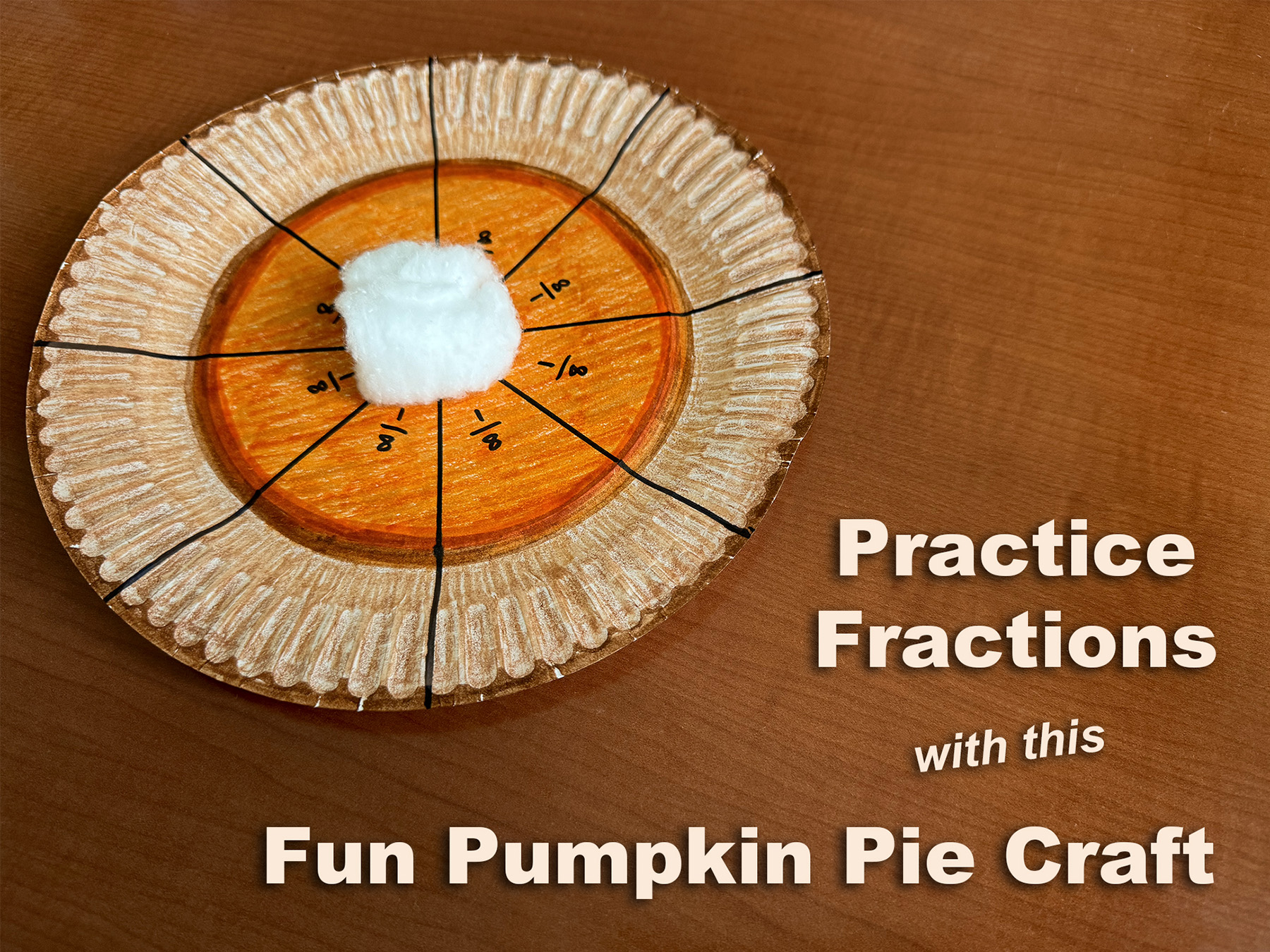 Pumpkin Pie Fractions Thanksgiving Math