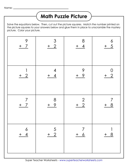100 Days Math - 100 Days - Addition (Basic) (Printable PDF Worksheet)