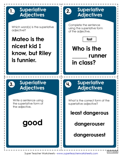 Adjectives: Superlative (Printable PDF Worksheet)