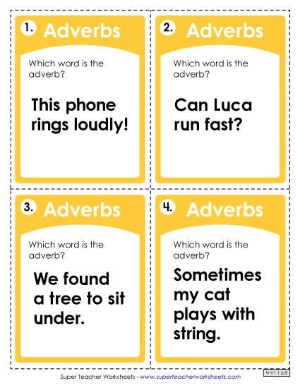 Adverbs: Basic (Printable PDF Worksheet)