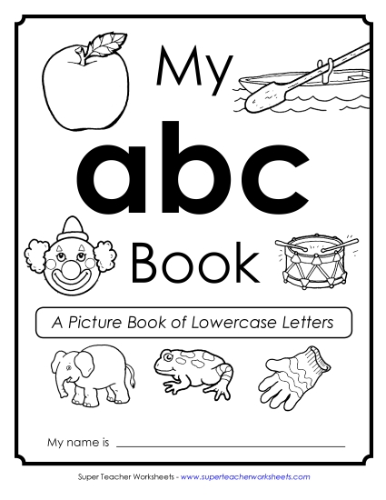 Games & Flashcards - Alphabet Picture Book (Lower Case Letters) (Printable PDF Worksheet)