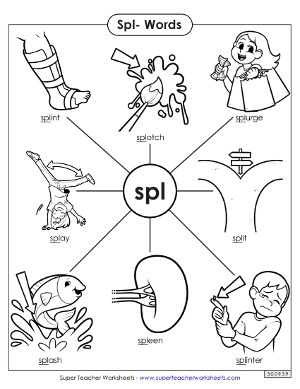 Worksheets - Anchor Chart (Spl- Words) (Printable PDF Worksheet)