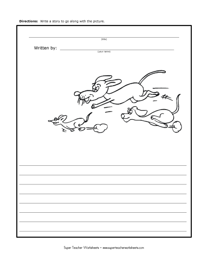 Story Pictures - Animal Chase (Printable PDF Worksheet)