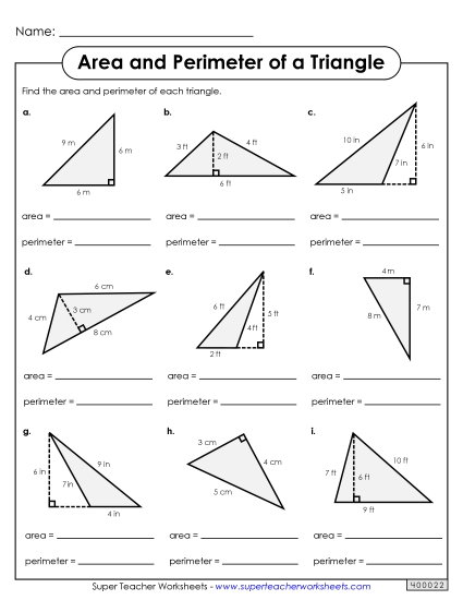 Level: Basic Single-Digit Measurements - Areas & Perimeter  (Basic) (Printable PDF Worksheet)