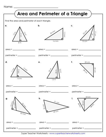 Level: Intermediate Fraction & Decimal Measurements - Areas & Perimeter  (Intermediate) (Printable PDF Worksheet)