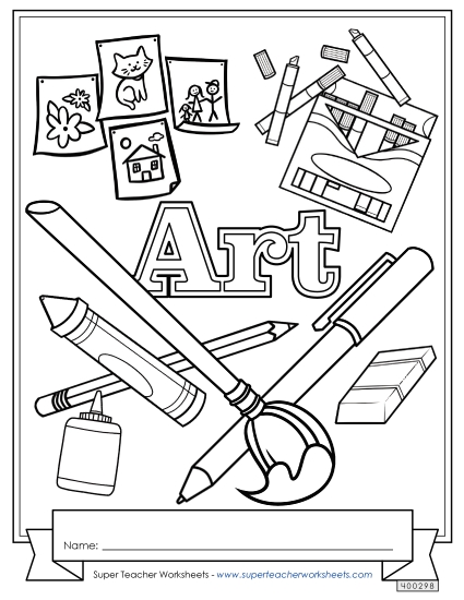 Folder & Binder Covers - Art (Printable PDF Worksheet)