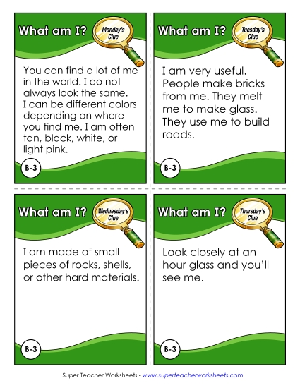 2nd Grade - B3 - Sand (Printable PDF Worksheet)