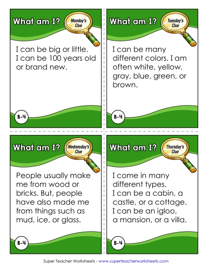 2nd Grade - B4 - Home (Printable PDF Worksheet)