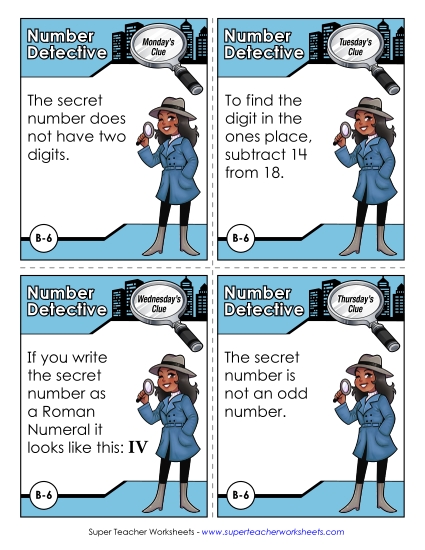 2nd Grade - B6 - Four (Printable PDF Worksheet)