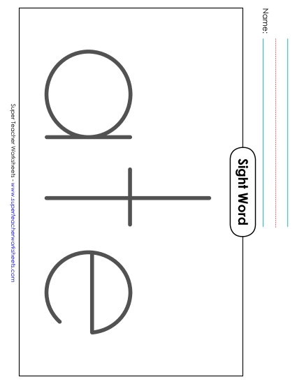 Big Trace: Ate (Printable PDF Worksheet)