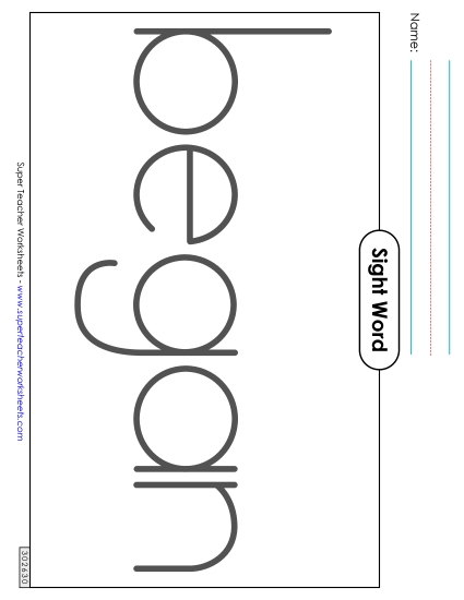 Big Trace: Began (Printable PDF Worksheet)