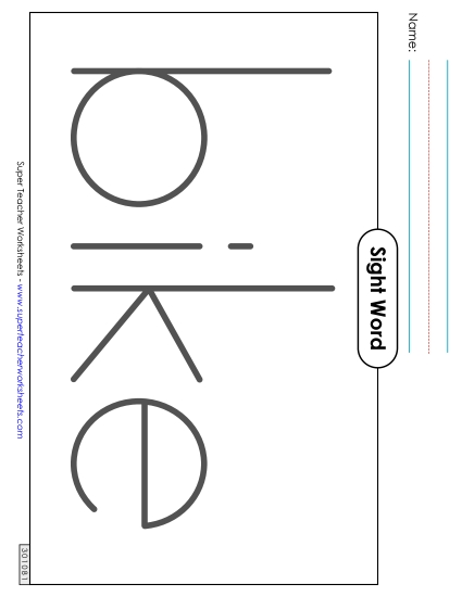 Big Trace: Bike (Printable PDF Worksheet)