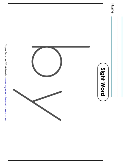 Big Trace: By (Printable PDF Worksheet)