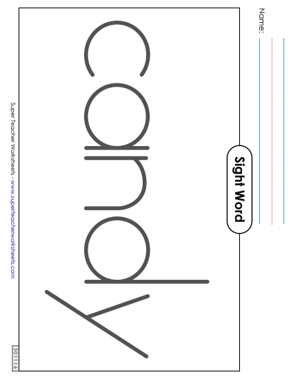 Big Trace: Candy (Printable PDF Worksheet)