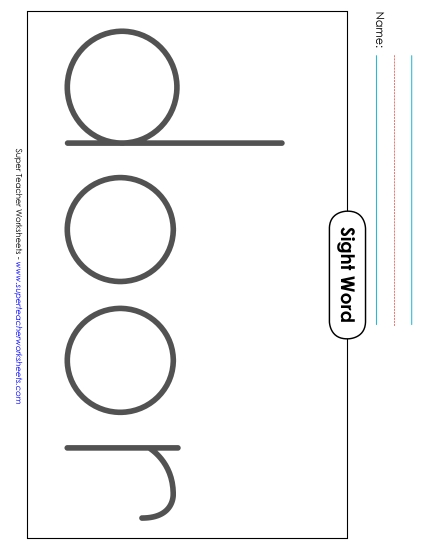 Big Trace: Door (Printable PDF Worksheet)