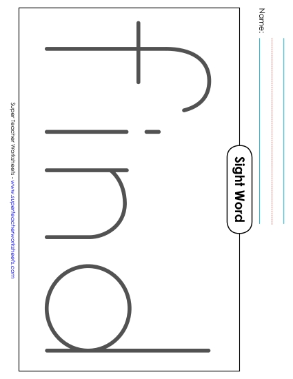 Big Trace: Find (Printable PDF Worksheet)