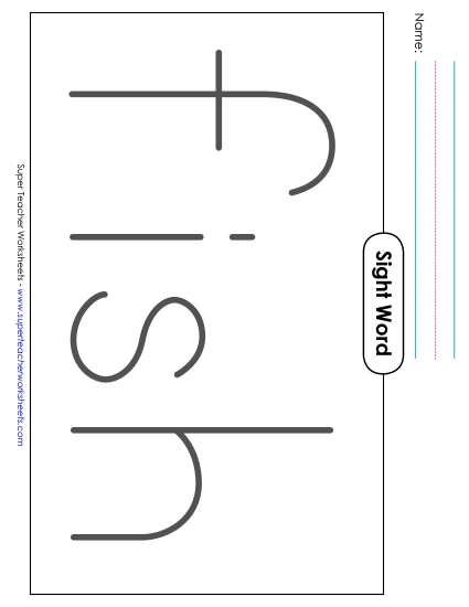 Big Trace: Fish (Printable PDF Worksheet)