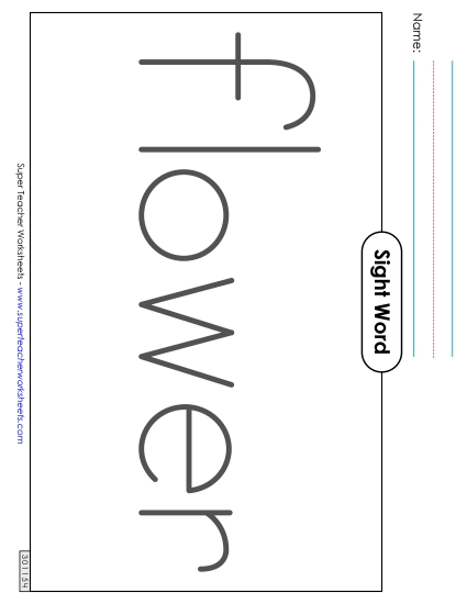 Big Trace: Flower (Printable PDF Worksheet)