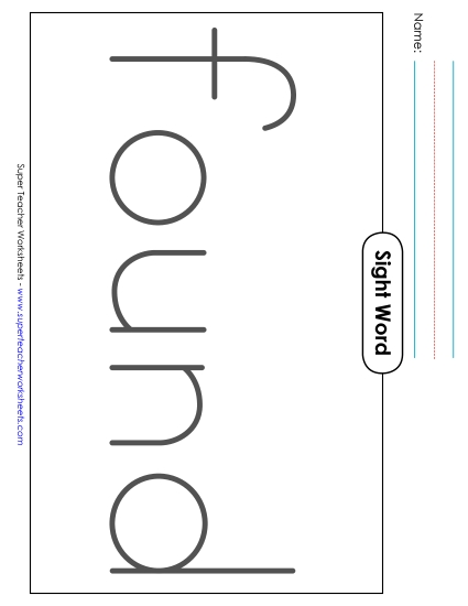 Big Trace: Found (Printable PDF Worksheet)