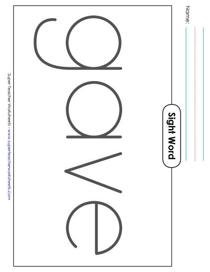 Big Trace: Gave (Printable PDF Worksheet)