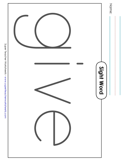 Big Trace: Give (Printable PDF Worksheet)