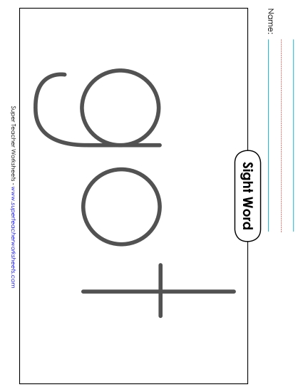 Big Trace: Got (Printable PDF Worksheet)